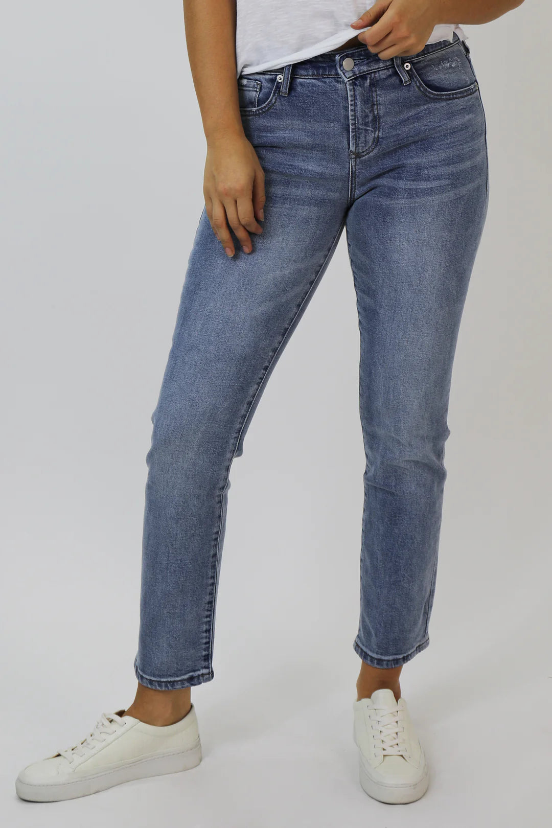 Blaire High Rise Slim Straight Jean