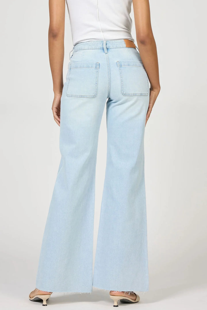Dear John Denim -Wide Leg Front Pocket Jeans- Micah - Misty Cloud