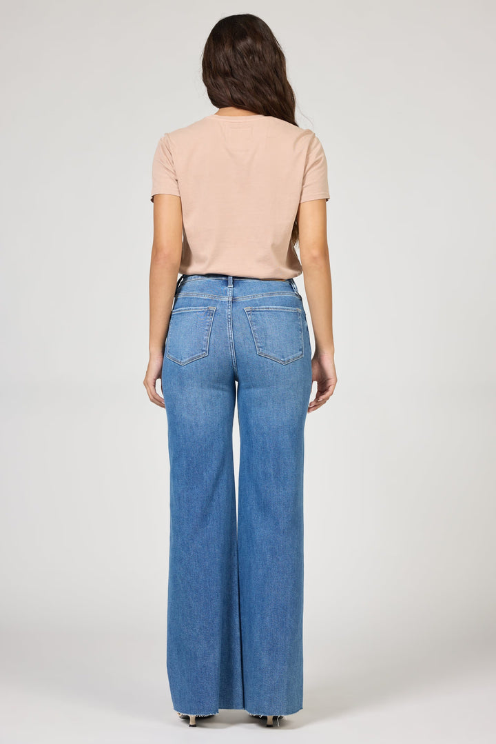 Dear John Denim Fiona Wide Leg Jeans - Fog Sky