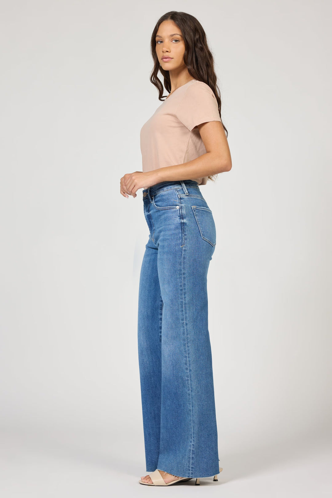 Dear John Denim Fiona Wide Leg Jeans - Fog Sky