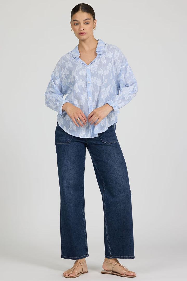 Dear John Adrianna Burnout Button Down