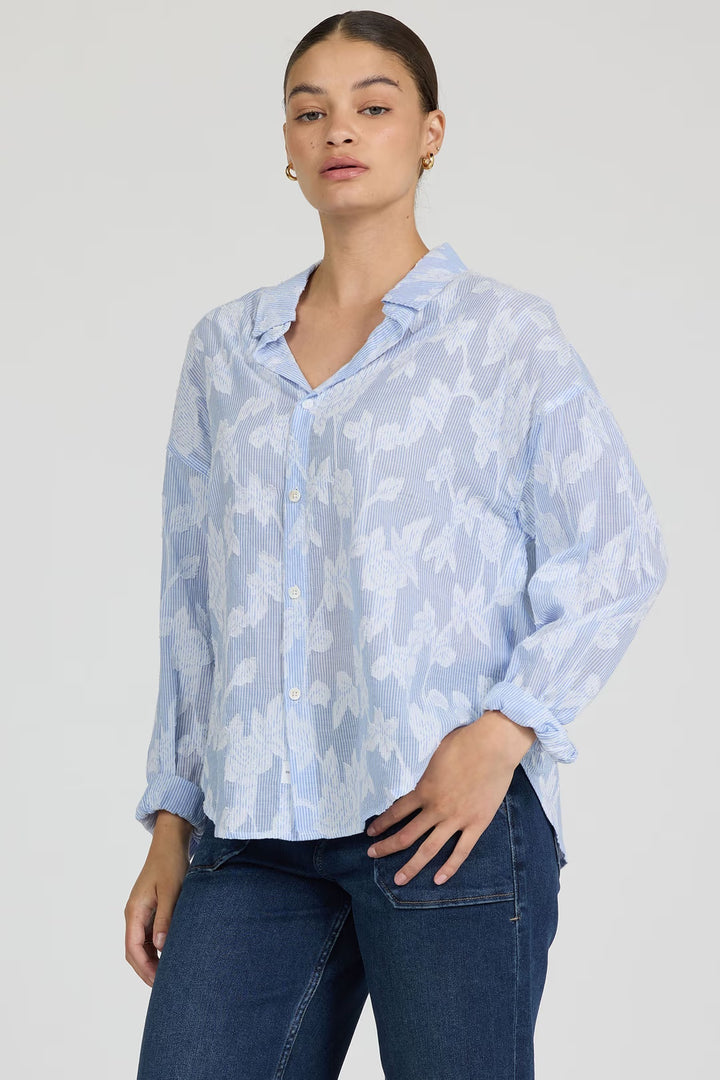 Dear John Adrianna Burnout Button Down