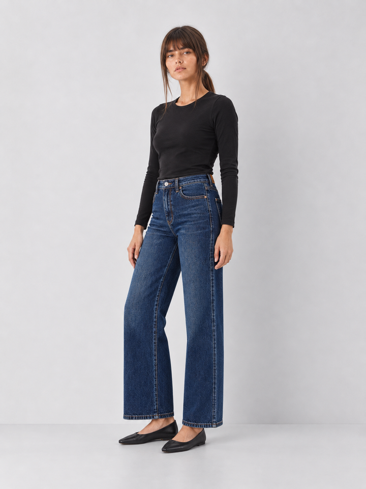 Arlo High Rise Petite Retro Wide Leg