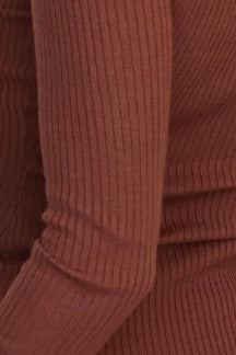 Collared Rib Knit Midi Dress