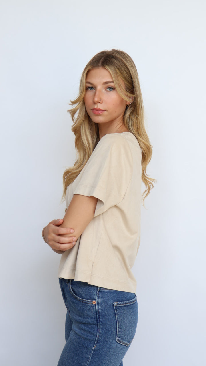 Steve Madden Ezra Top Vegan Suede Top