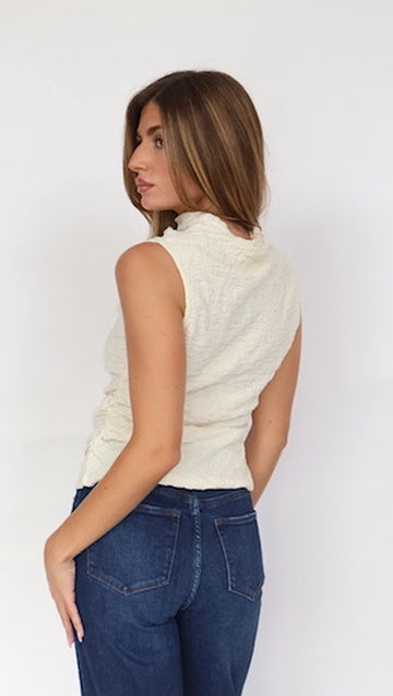 Habitual Sleeveless Gathered Top