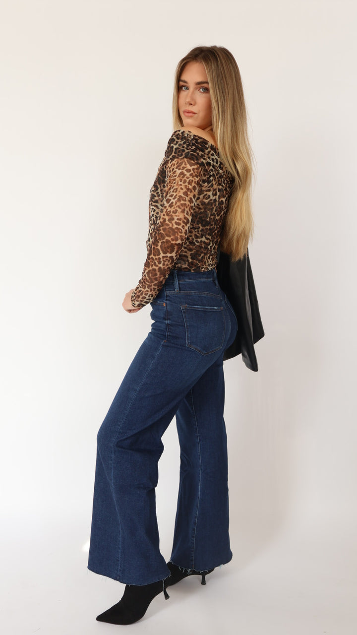 Off The Shoulder Leopard Bodysuit