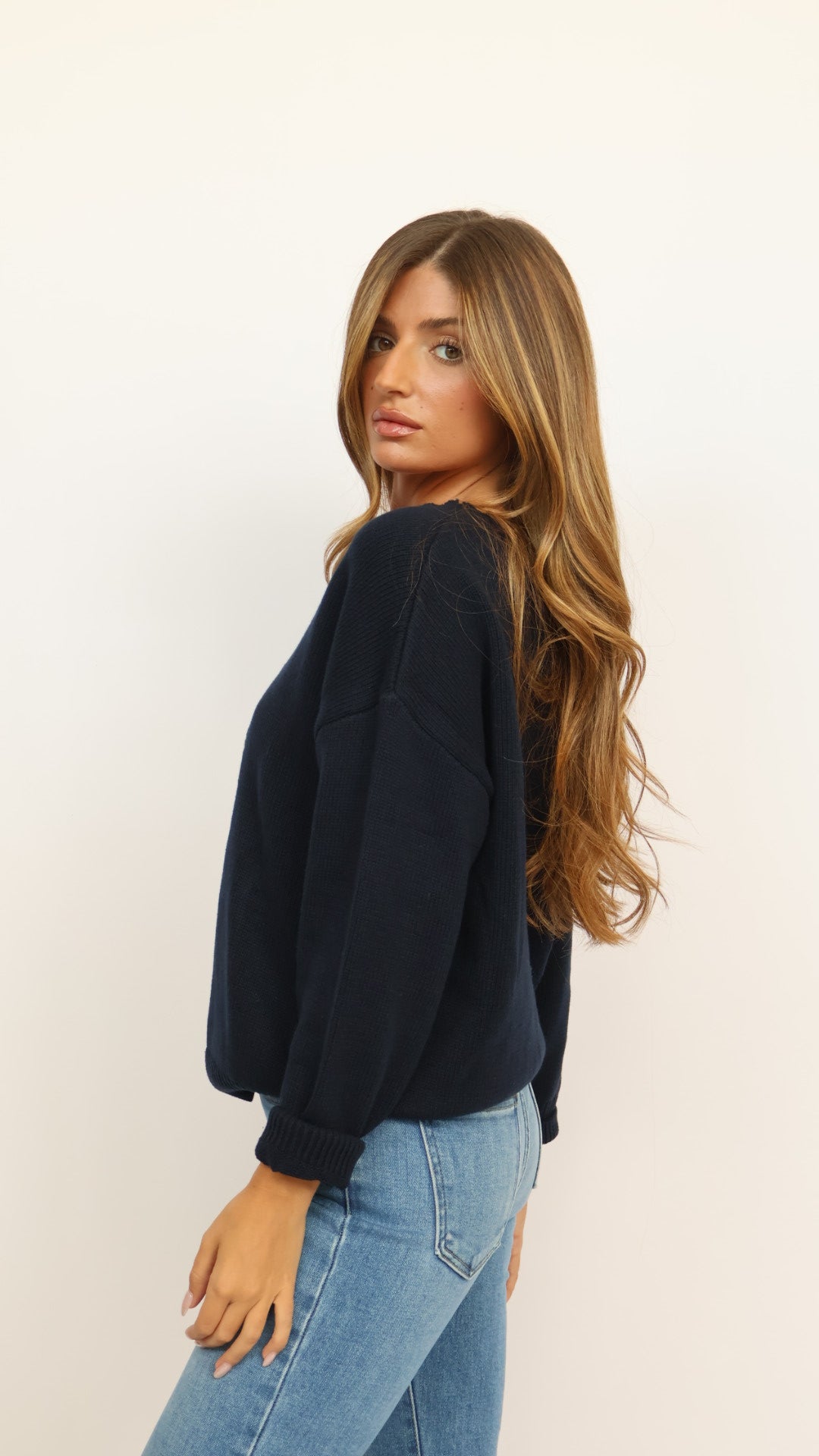 Oversized Polo Sweater