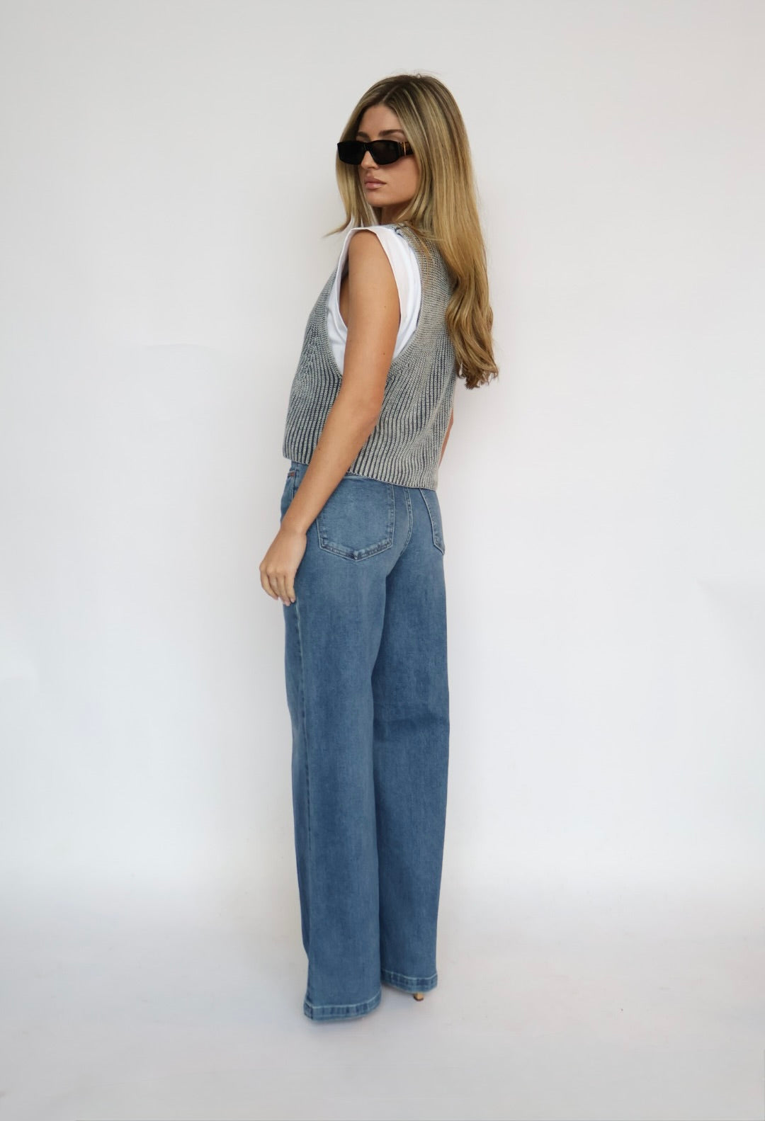 Sleeveless Layered Knit Top