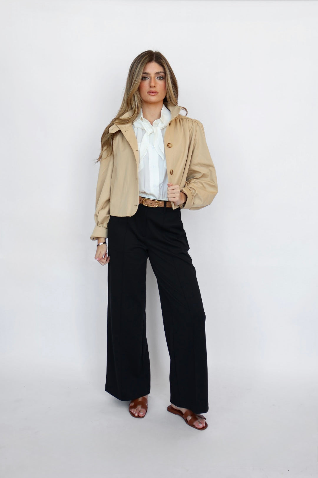 Elan Sleeveless Collared Top