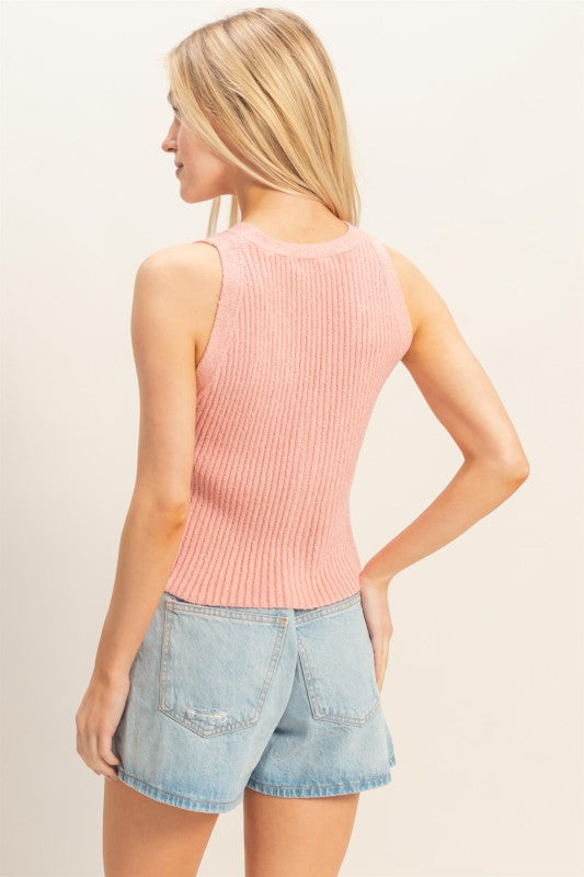 Button Detail Knit Top