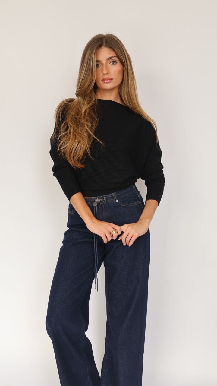 Habitual Jade Drawstring Wide Leg Jeans