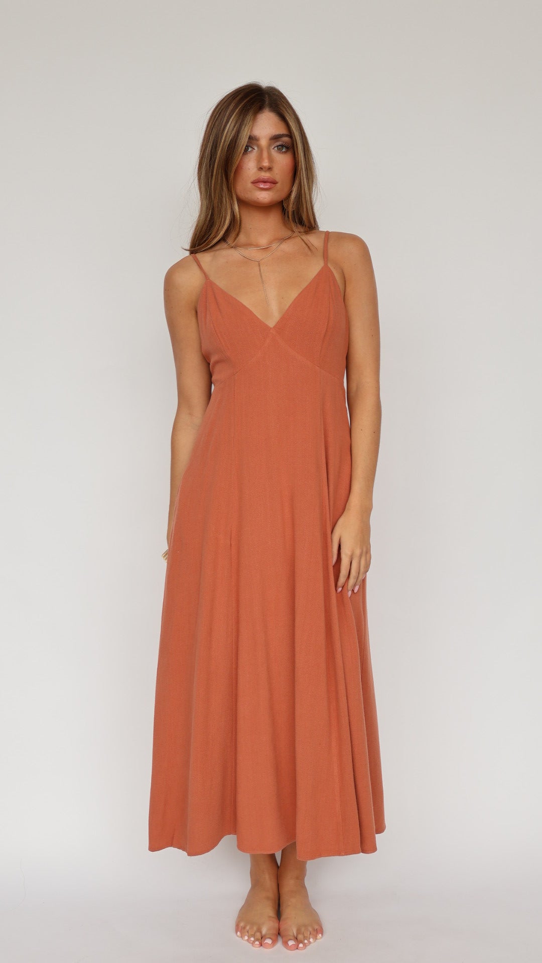 Amber Linen Midi Dress