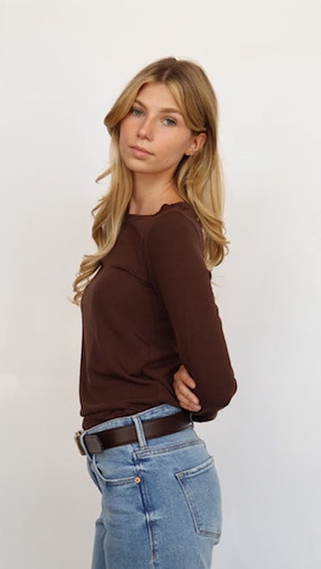 Thread & Supply Penelope Crew Neck Long Sleeve Top