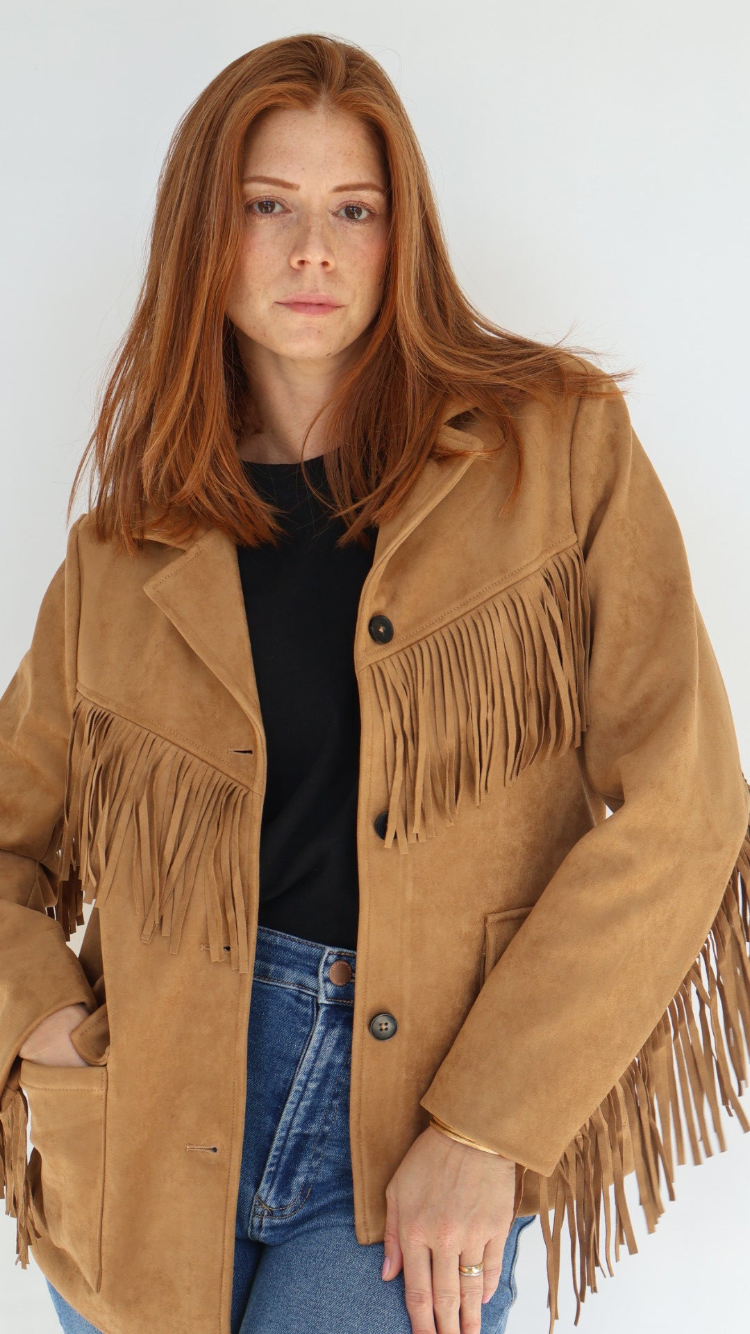 Dear John Denim Oakley Suede Fringe Jacket