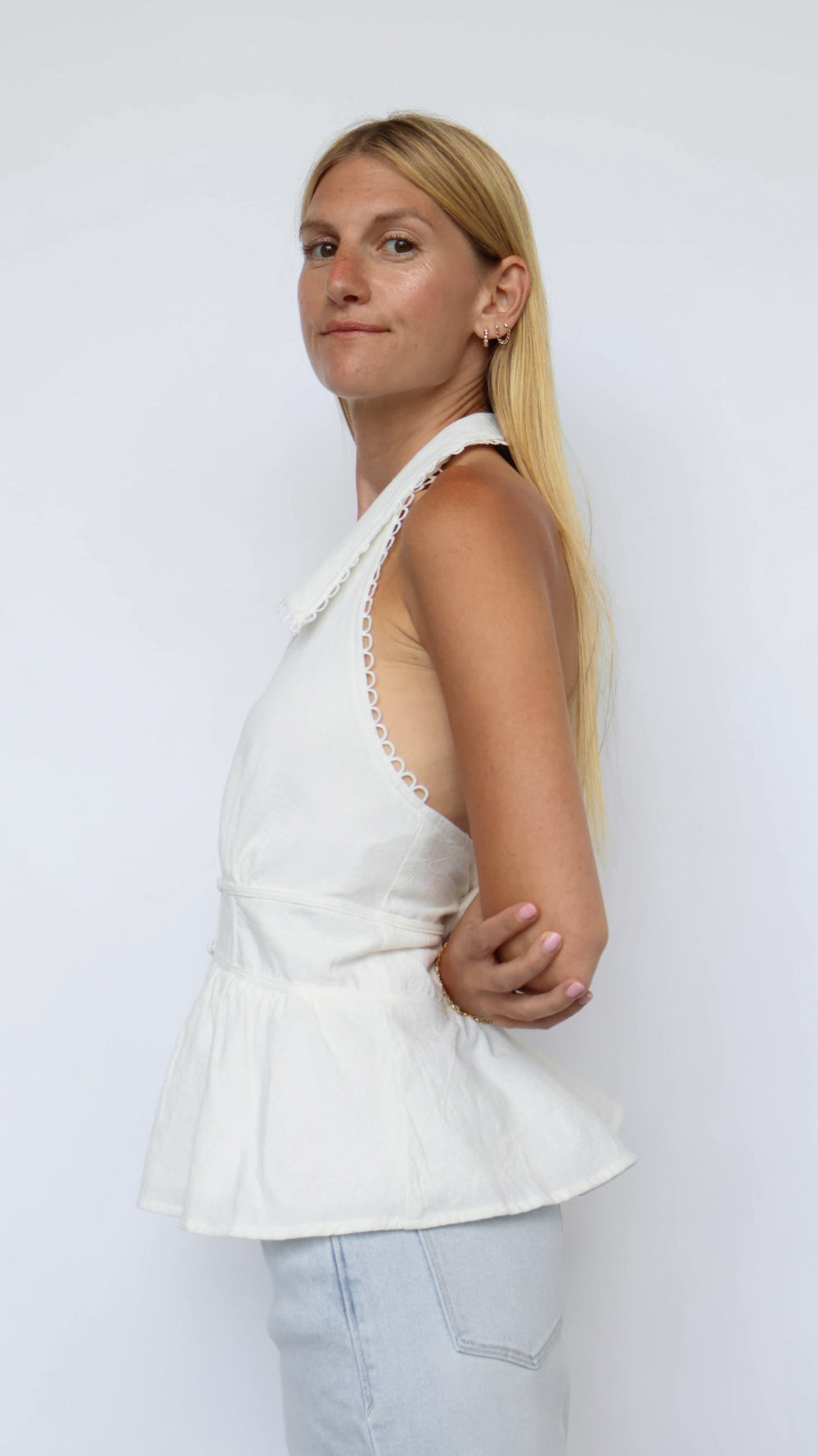 Ava Halter Collared Top