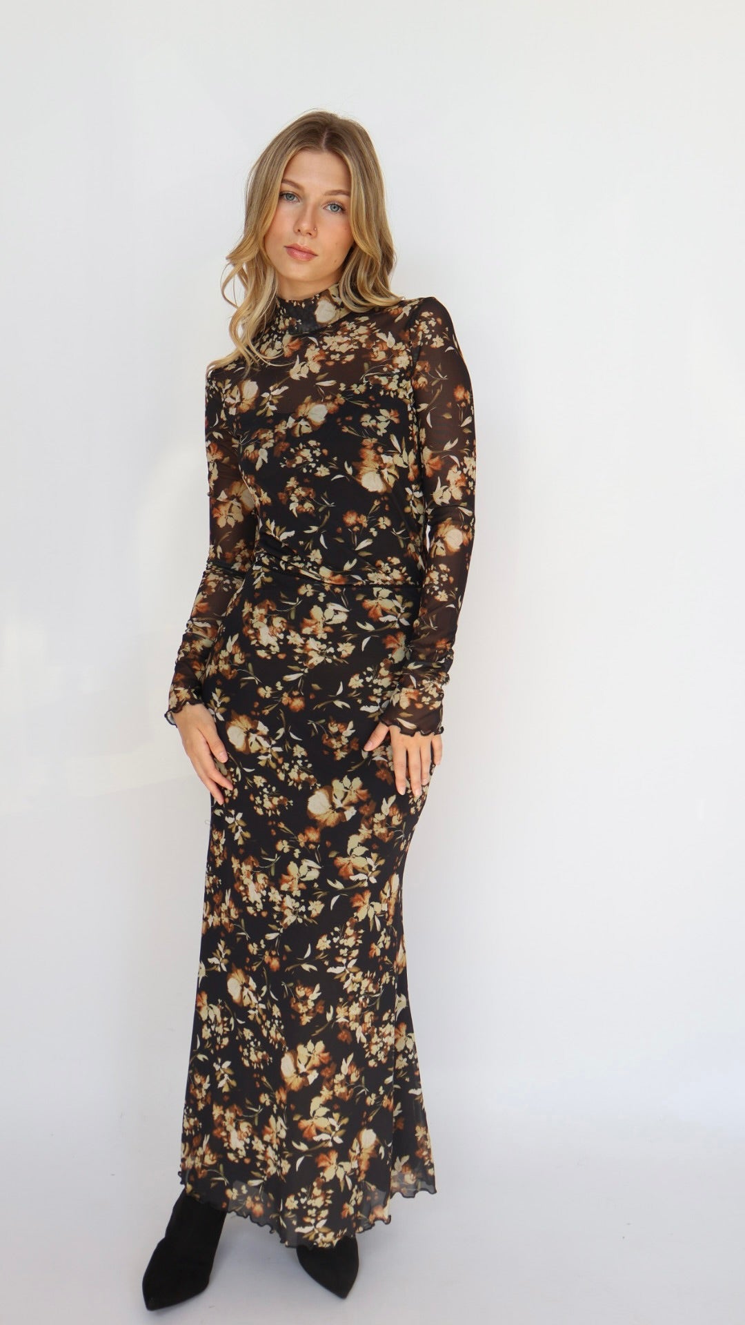 Lost + Wander Moonlit Meadow Mesh Maxi Skirt