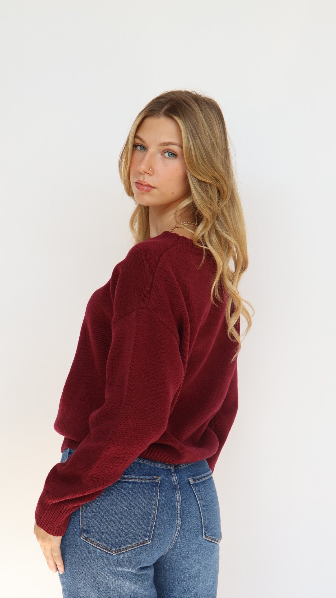 Oversized Polo Sweater