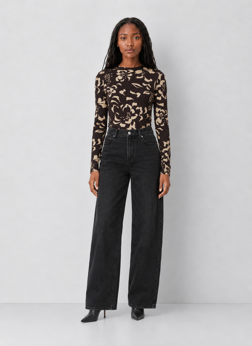 Z Supply Onyx Freya Floral Top