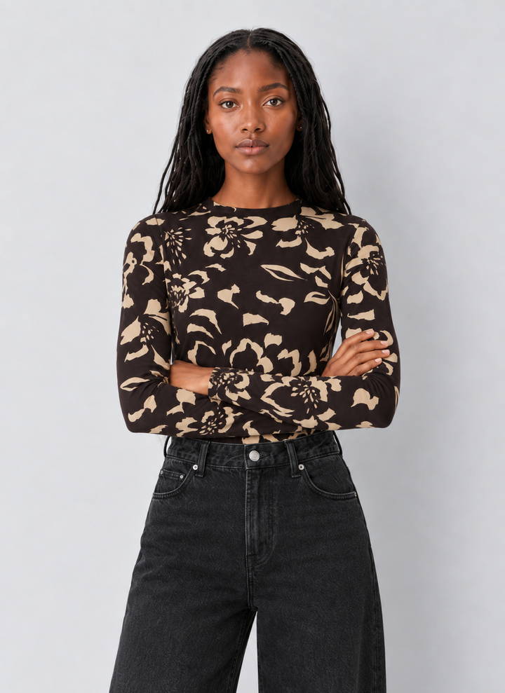 Z Supply Onyx Freya Floral Top