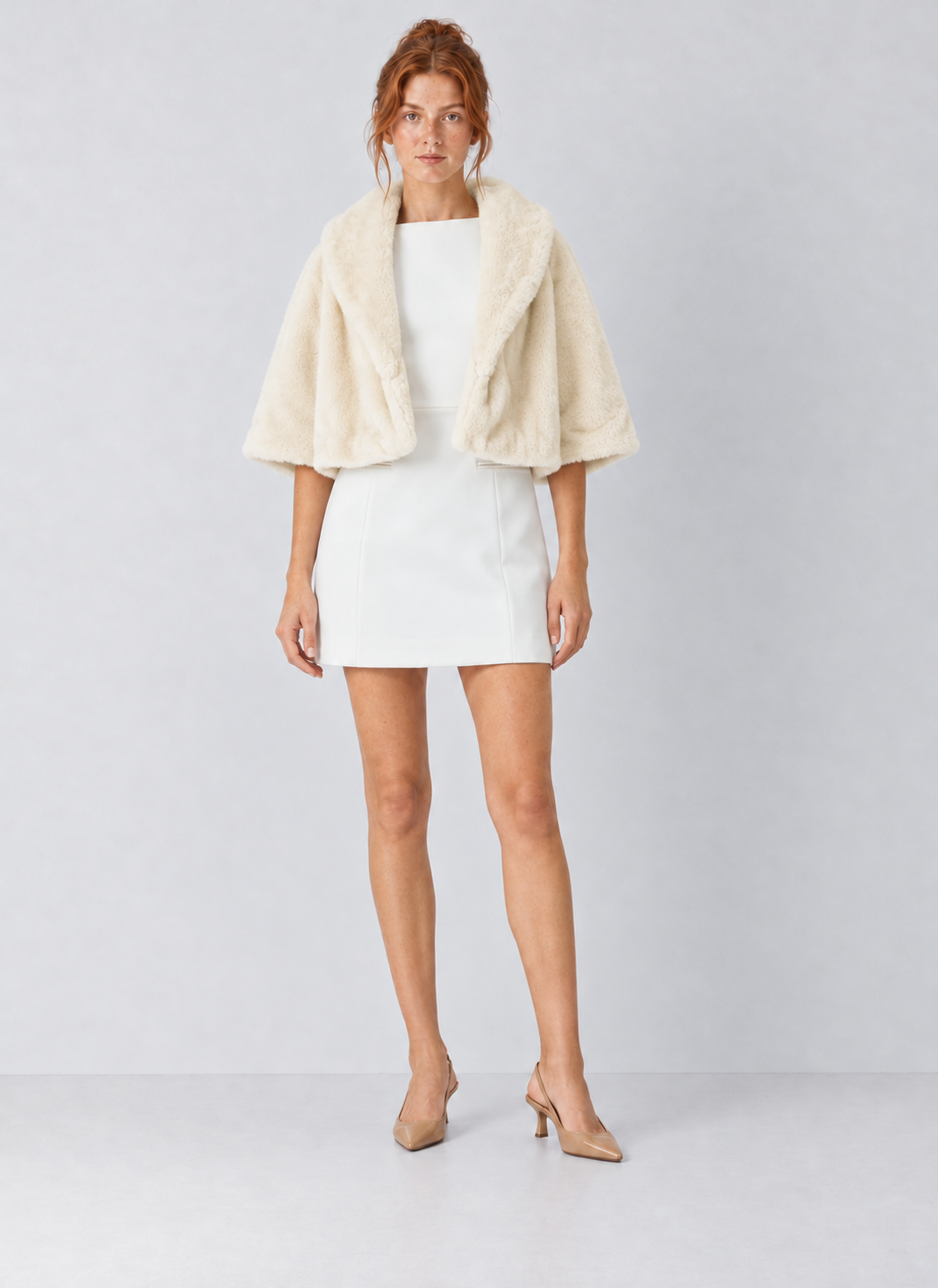 Steve Madden Hestia Faux Fur Cropped Coat