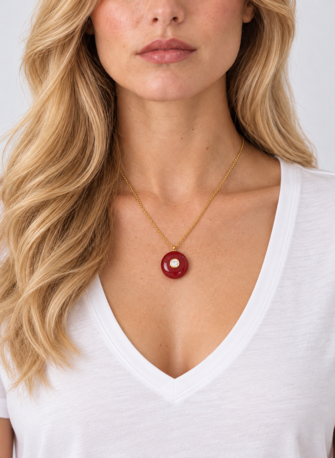 Attica Stone Necklace - Red