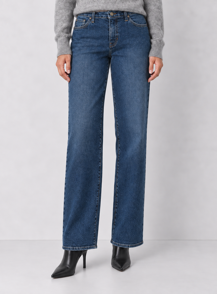 Just Black Denim Avery Mid Rise Slim Wide Leg