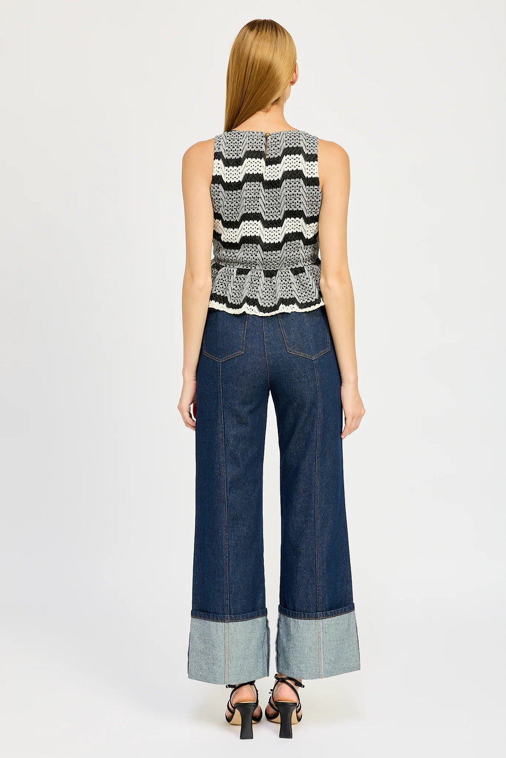 Boat Neck Peplum Top