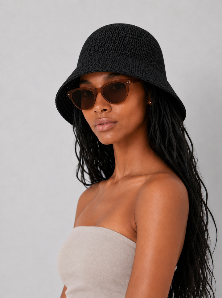 Crochet Raffia Bucket Hat