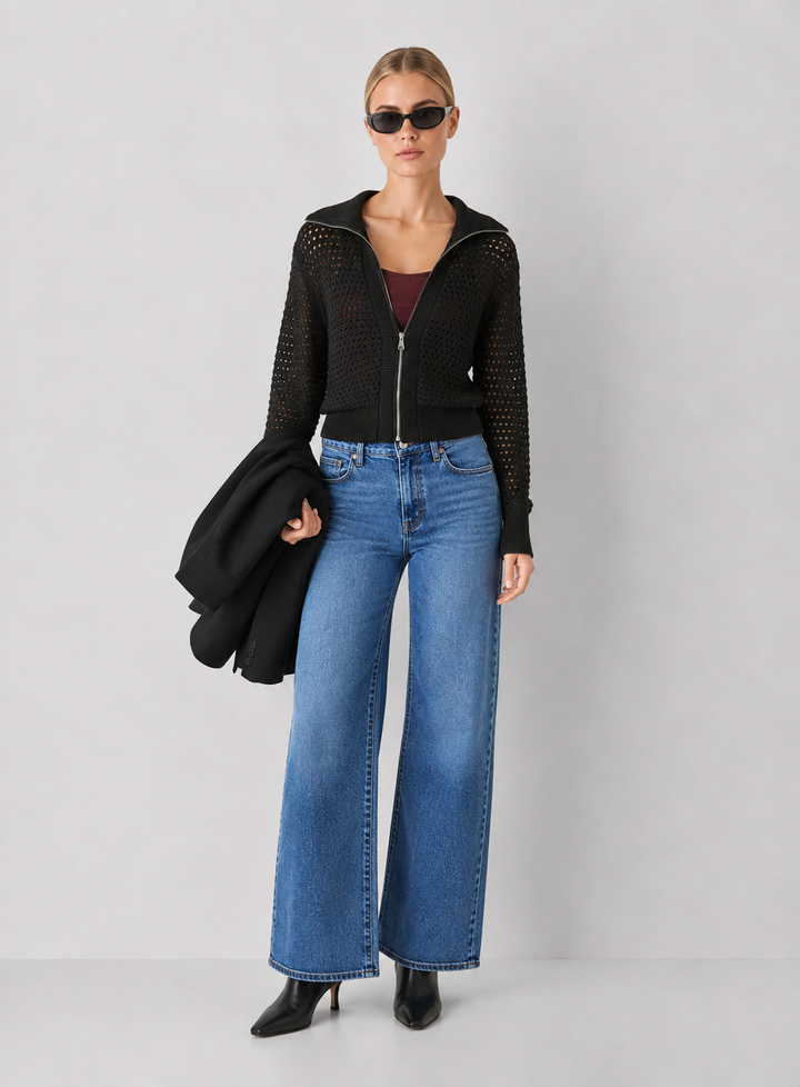 Elan Stevie Open Knit Cardigan