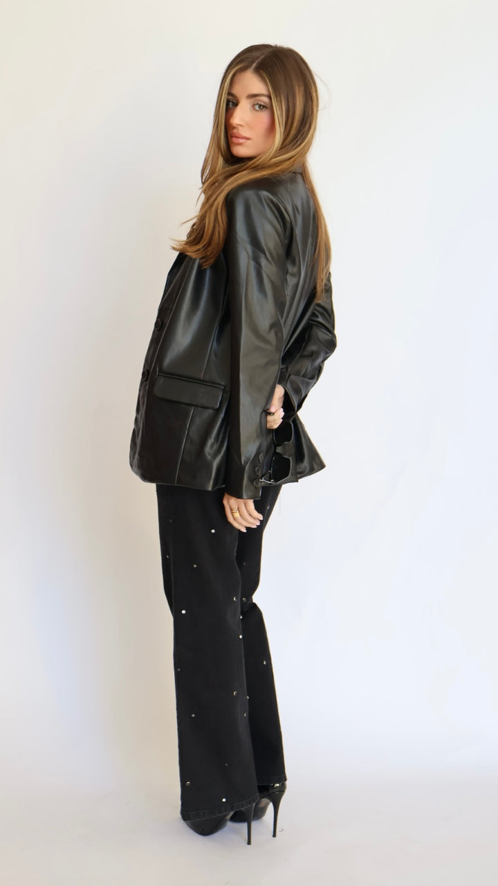 Habitual Denver High Rise Wide Leg Studded Grommet Jeans