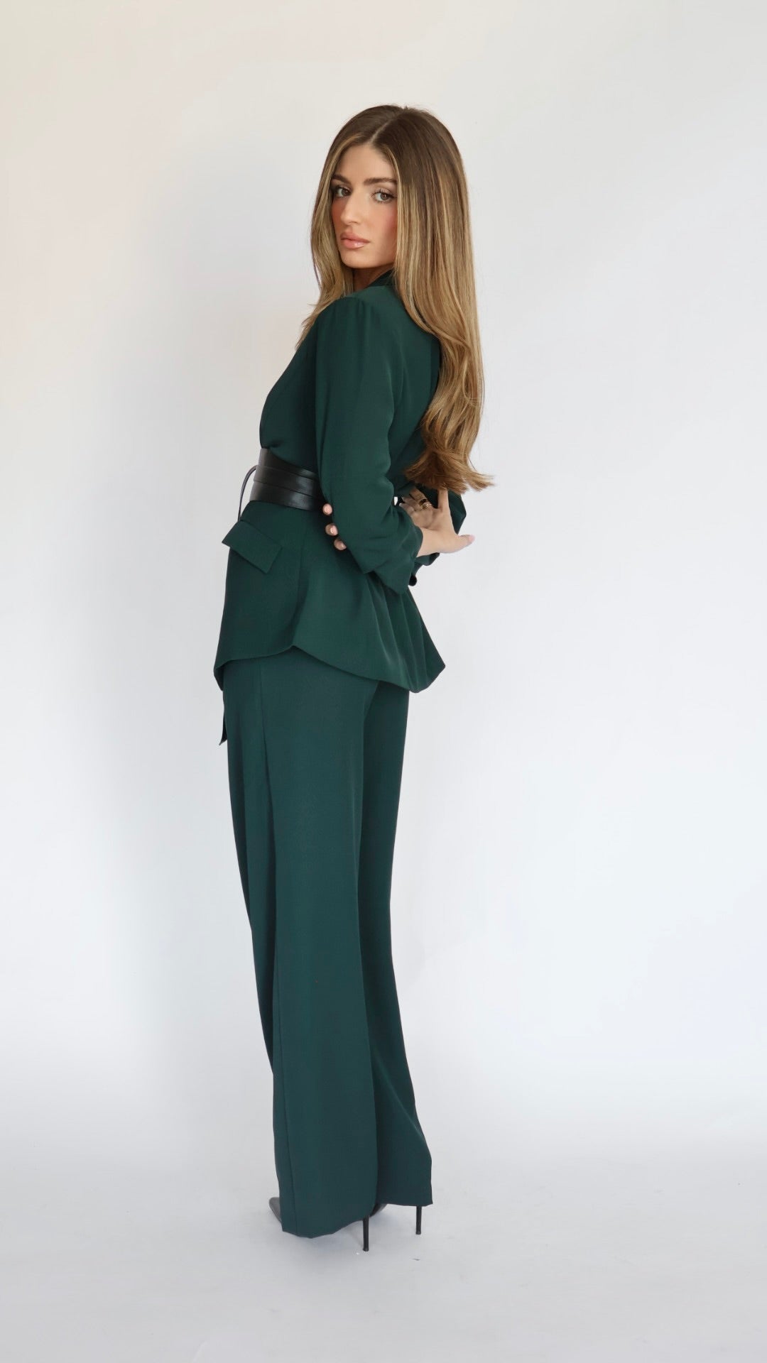 Ruched Sleeve Blazer