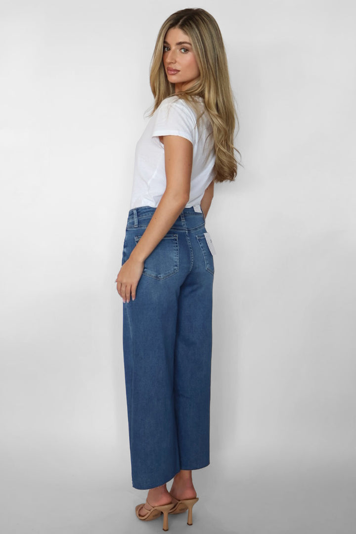 Vervet Jamie High Rise Super Soft Crop Slim Wide Leg