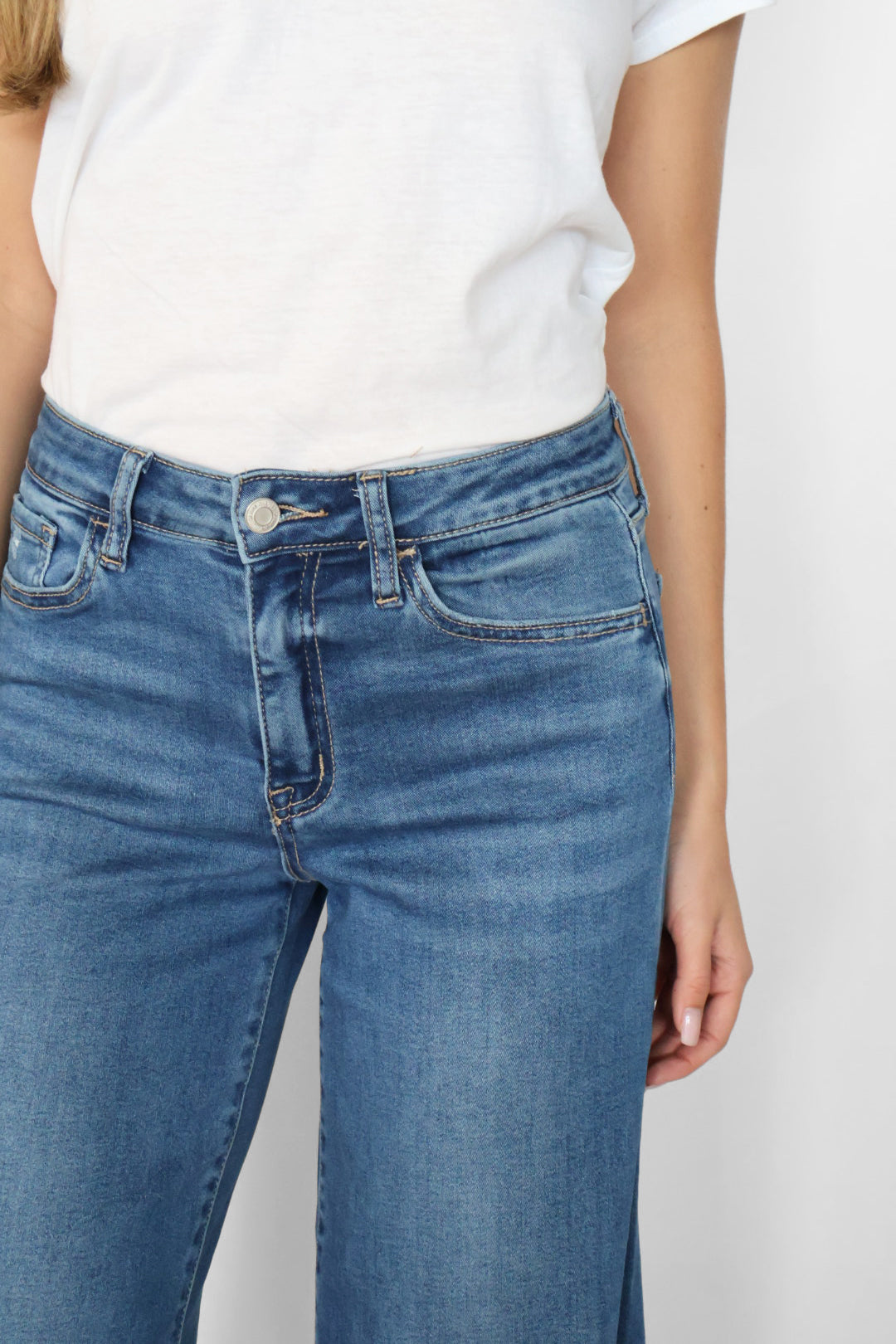 Vervet Jamie High Rise Super Soft Crop Slim Wide Leg