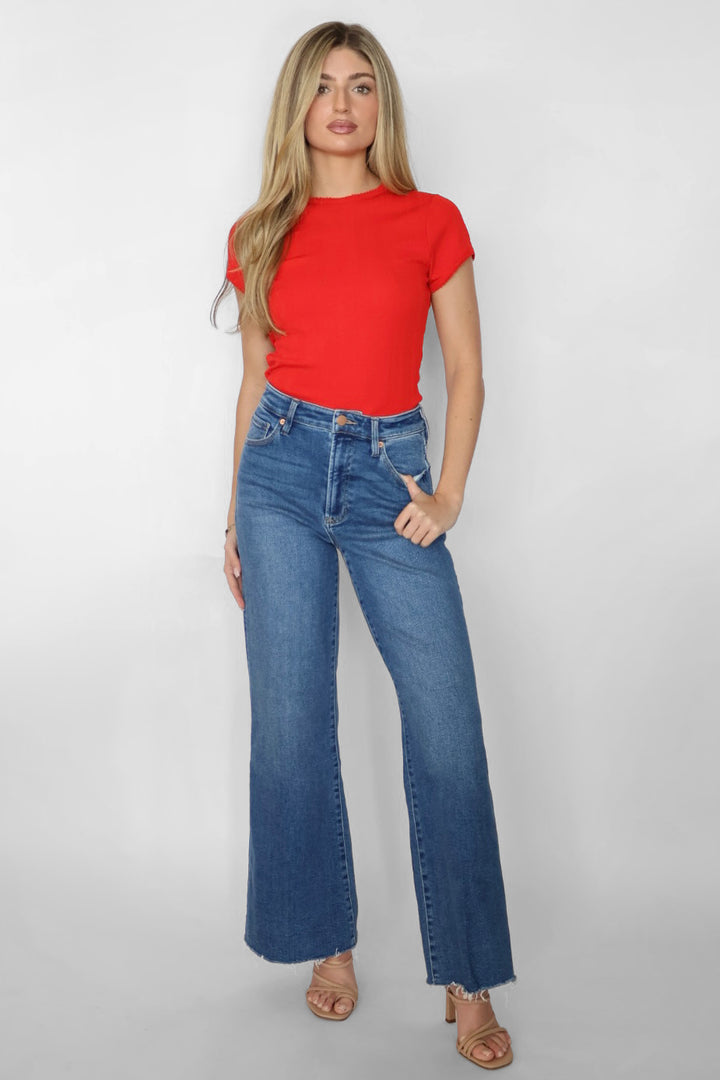 Dear John Denim Fiona Slim Wide Leg Jeans Midtown