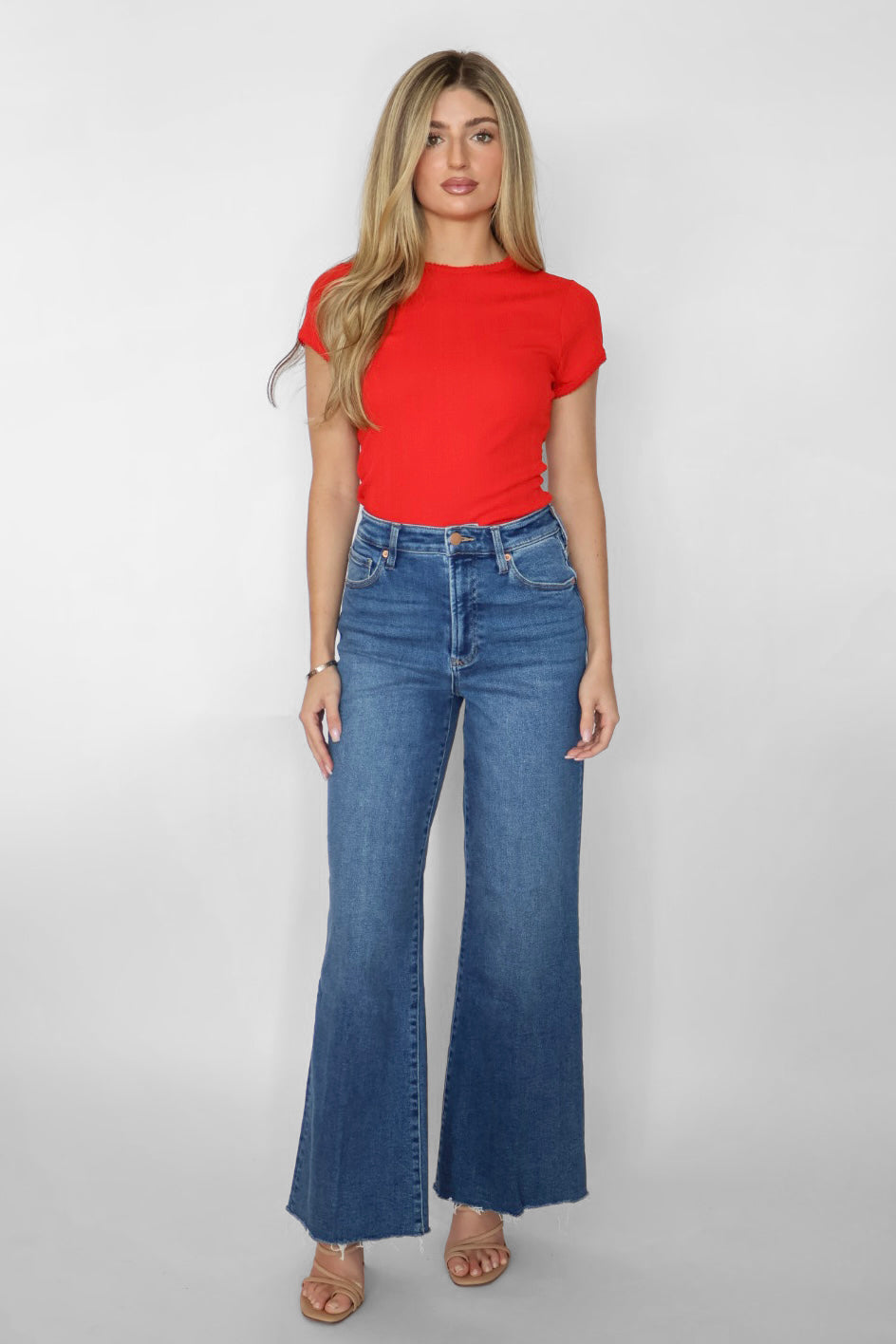 Dear John Denim Fiona Slim Wide Leg Jeans Midtown