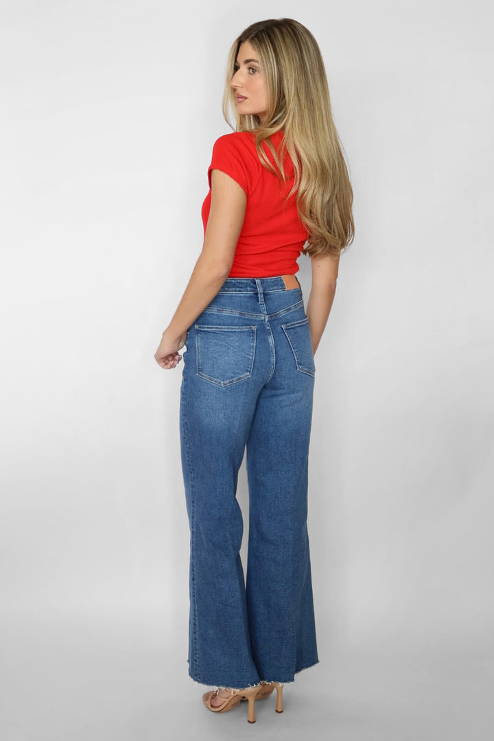 Dear John Denim Fiona Slim Wide Leg Jeans Midtown