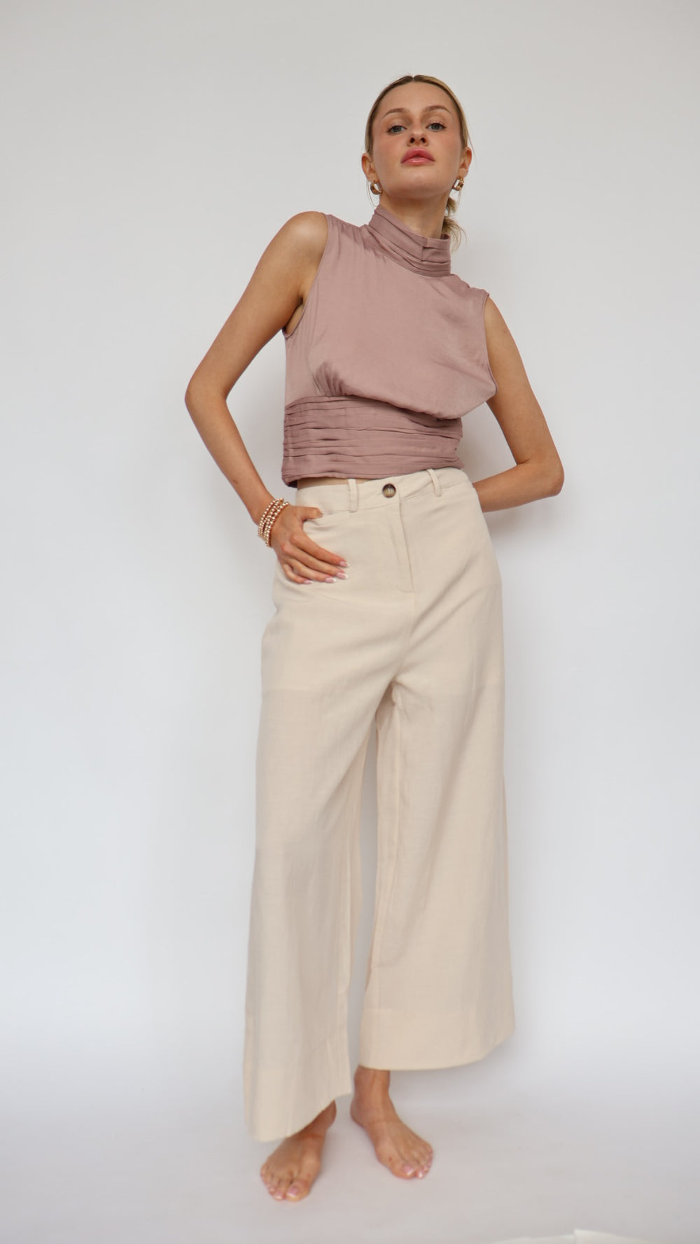 High Waist Linen Pant