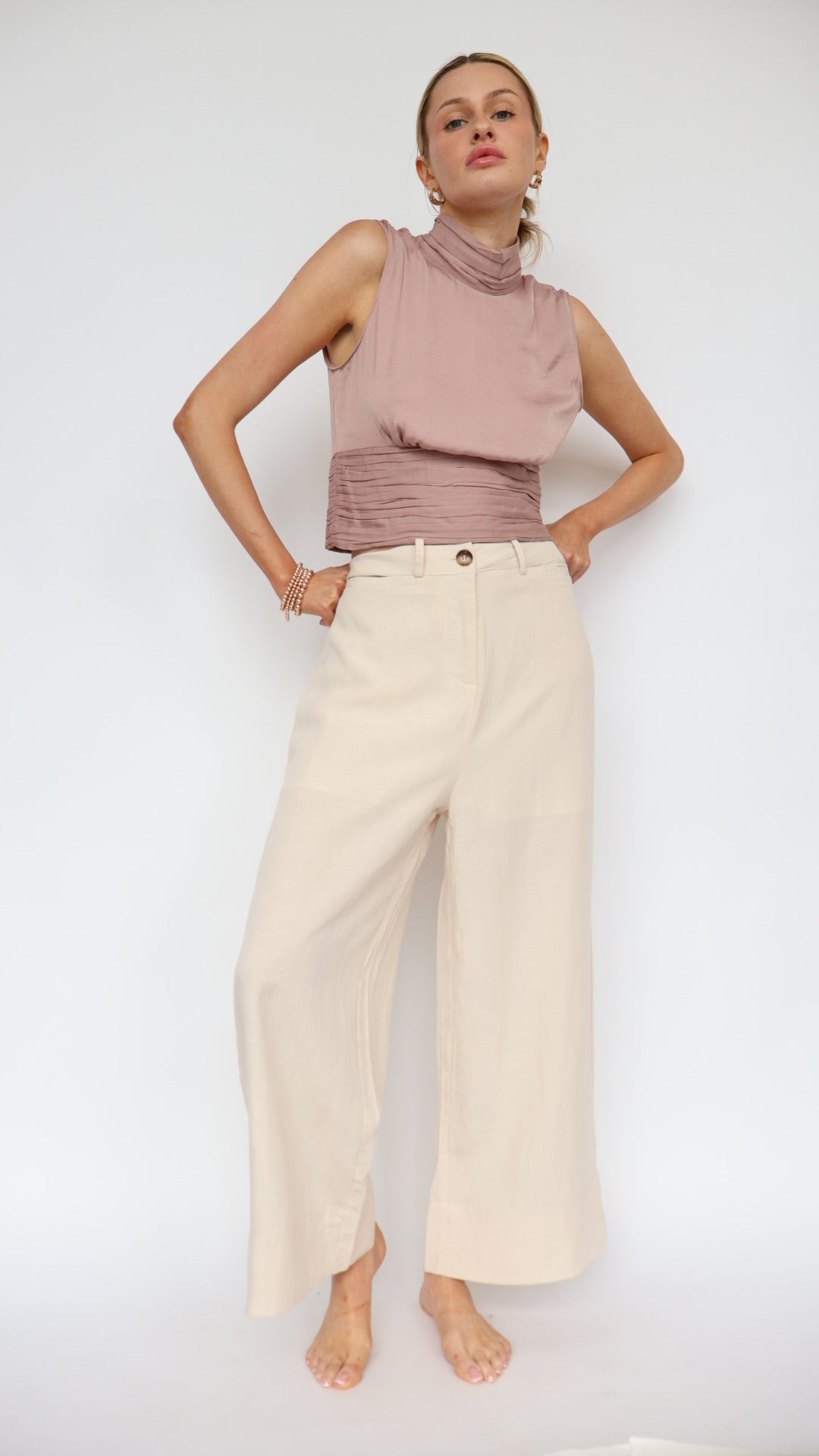 High Waist Linen Pant