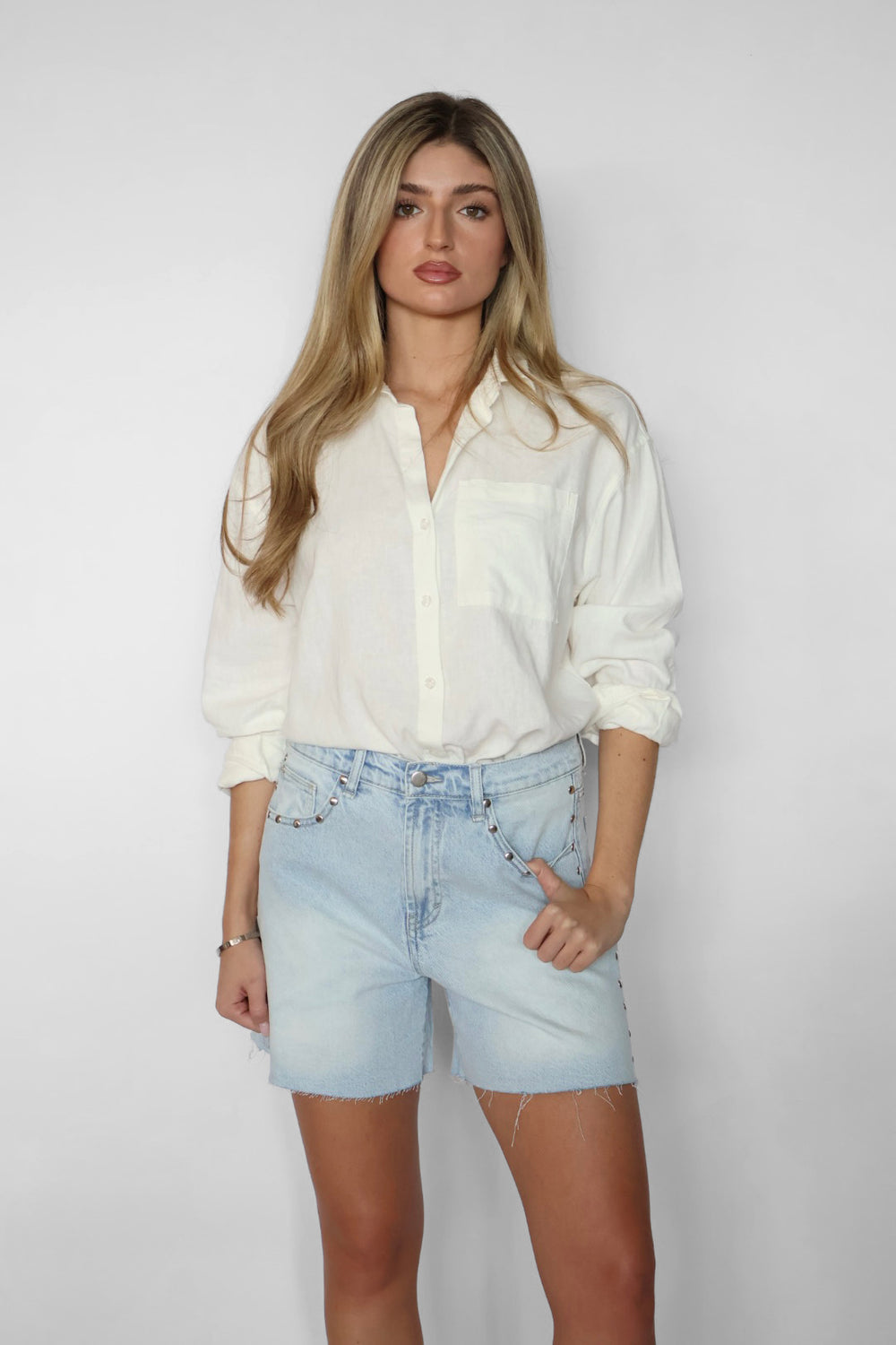 Kenni Studded Baggy Shorts