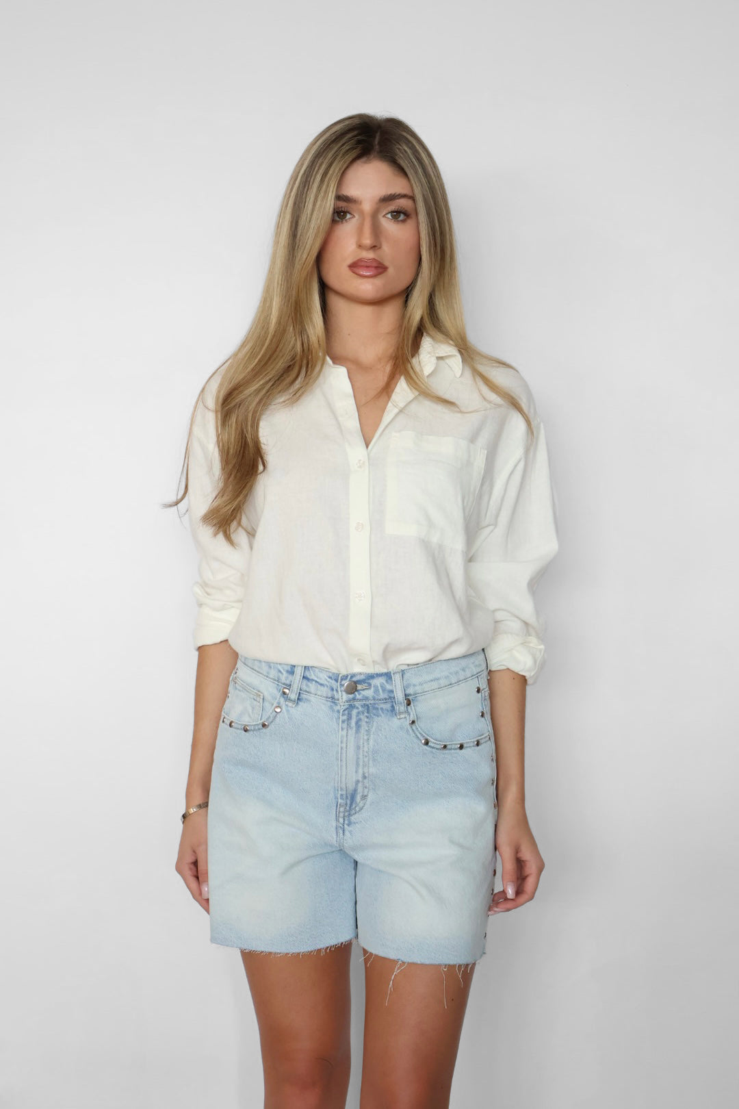 Kenni Studded Baggy Shorts