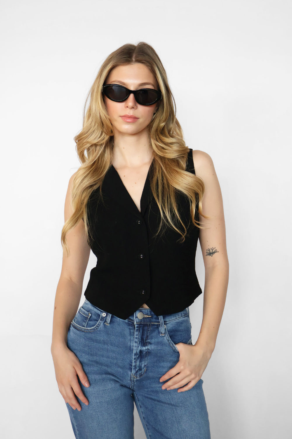 Linen Collared Vest