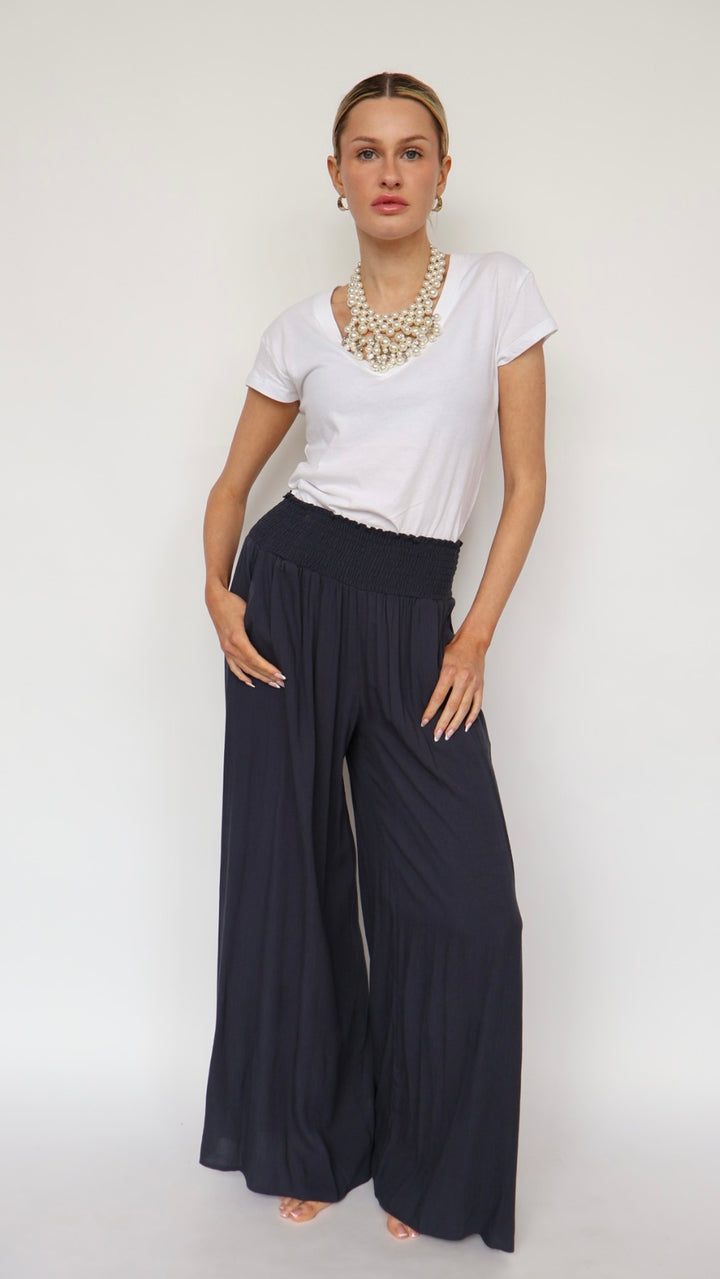 Gauze Wide Leg Pants