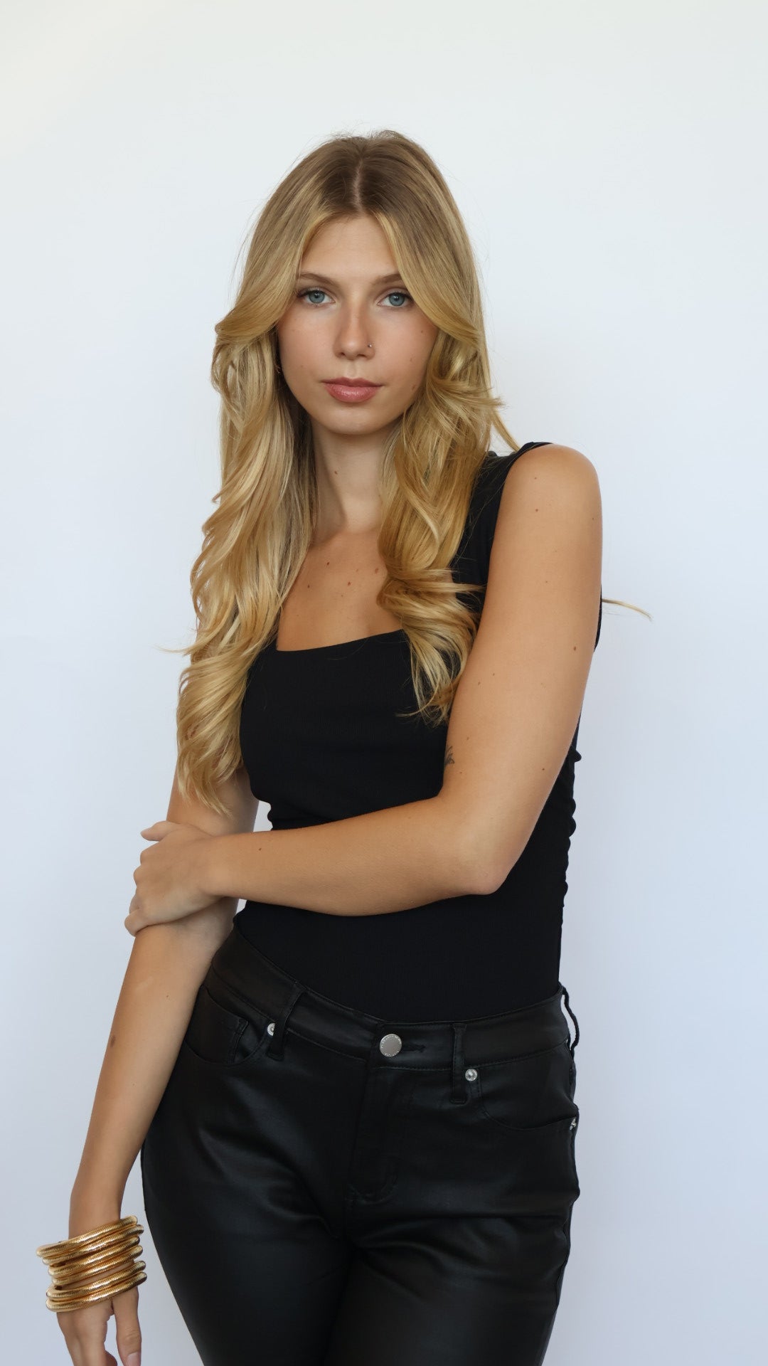 Noa Square Neck Ruched Detail Top