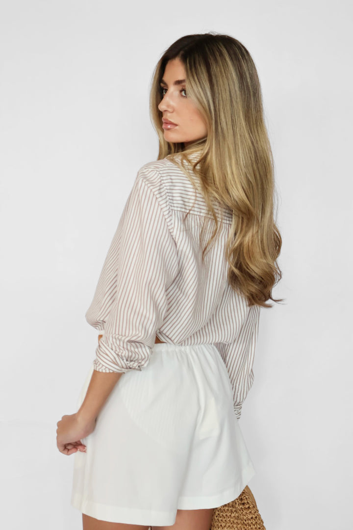 Dear John Poplin Long Sleeve Lolita Stripe Button Down