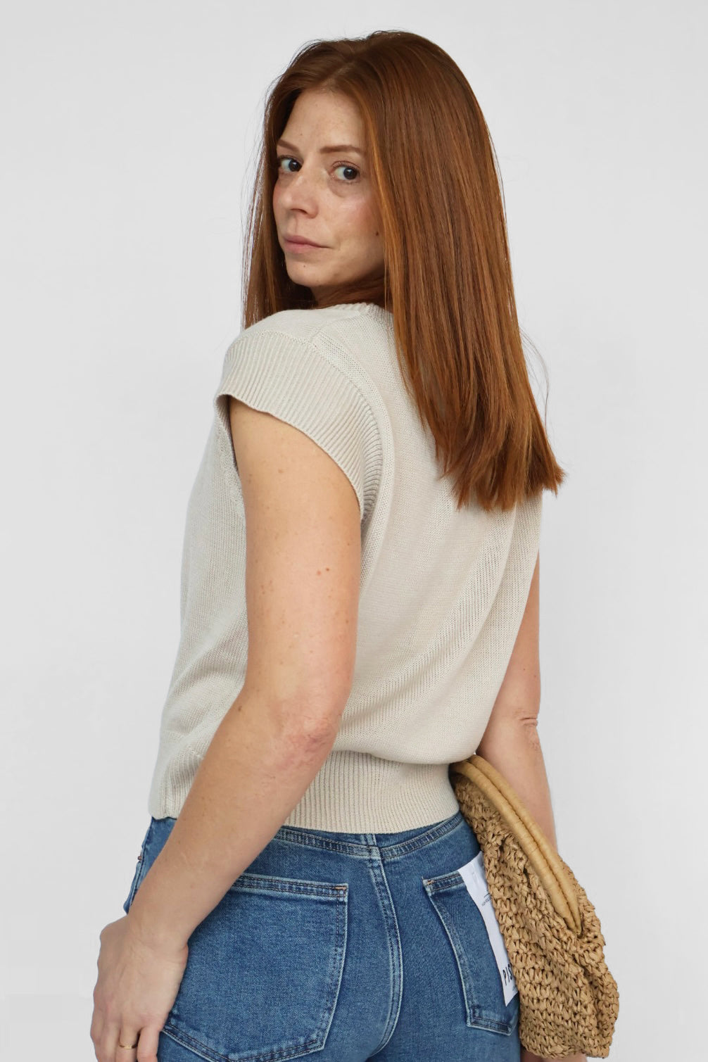 Cap Sleeve Knit Top