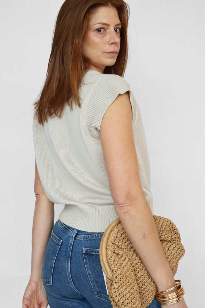 Cap Sleeve Knit Top