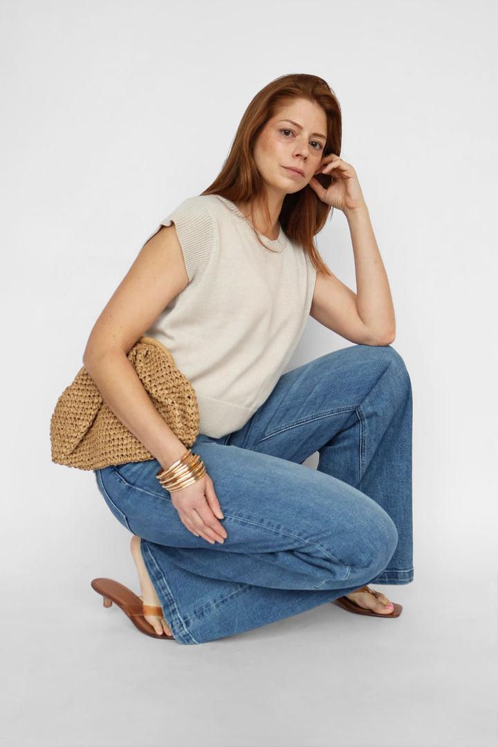 Cap Sleeve Knit Top