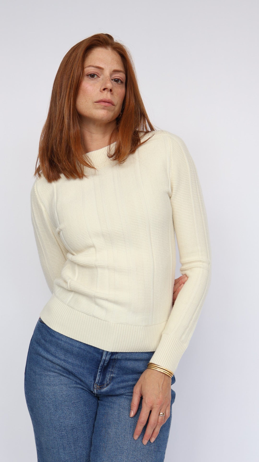 Steve Madden Serra Fitted Crew Neck Sweater
