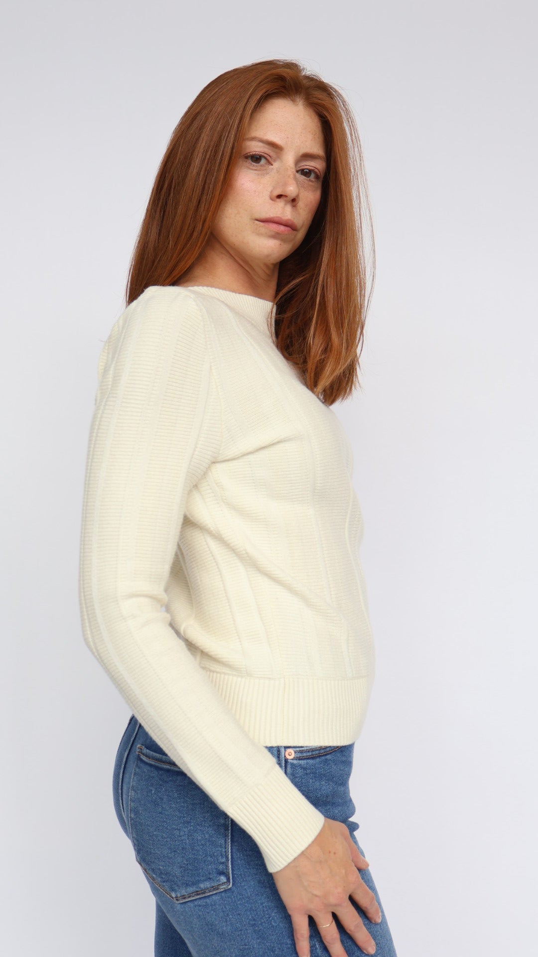 Steve Madden Serra Fitted Crew Neck Sweater